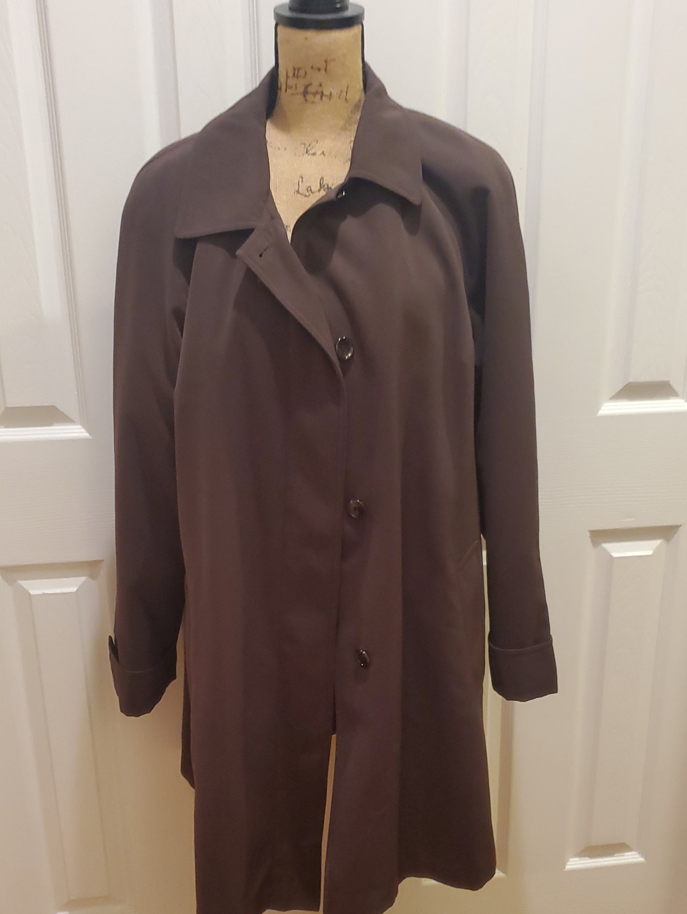 Women's Dark Brown Single-Breasted Trench Coat